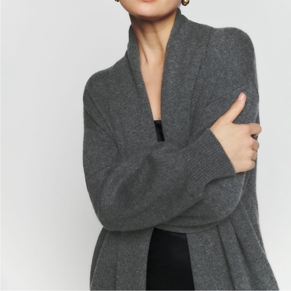 NWT Reformation Liam Cashmere Long Cardigan size M - Picture 3 of 9